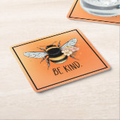 Be Kind Honey Bee Clipart-57650 Kartonnen Onderzetters (Schuin)