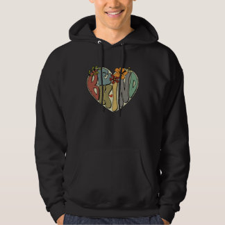Be Kind Inspirational Kindness Vintage Hearts Flow Hoodie