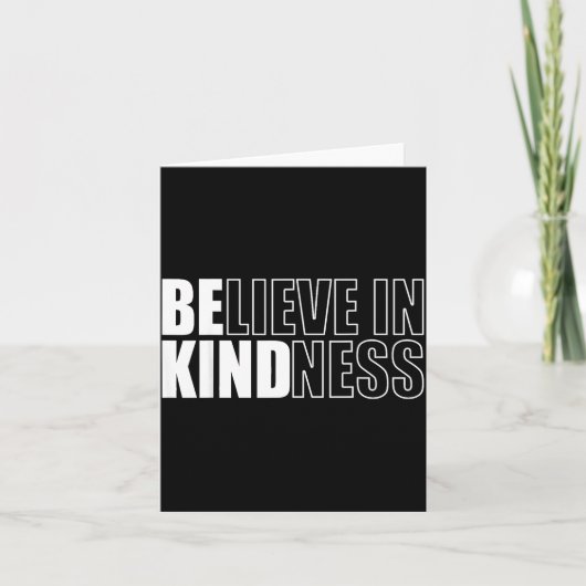 Be Kind Insrational Kindness Motivational Quote Si Kaart (Voorkant)