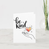 Be Kind Insrational Quote Sitive Motivational  Kaart (Voorkant)