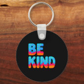 Be Kind Insrational Sitive Ice Cream Drip Motivati Sleutelhanger (Voorkant)
