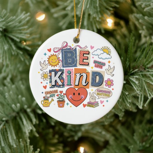 Be Kind - Kindness Matters Keramisch Ornament (Boom)