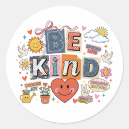 Be Kind - Kindness Matters Ronde Sticker