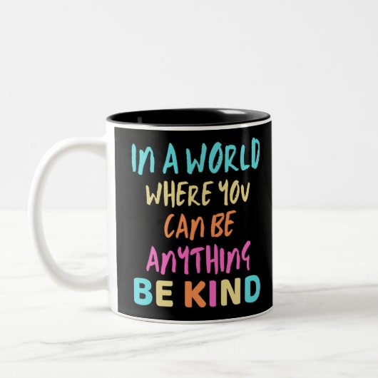 Be Kind Kindness Tweekleurige Koffiemok (Links)