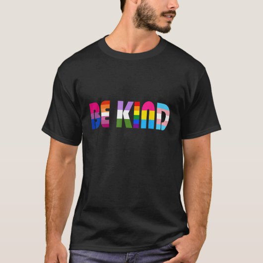 Be Kind LGBT Flag Gay Les Pride Month Transgender  T-shirt (Voorkant)