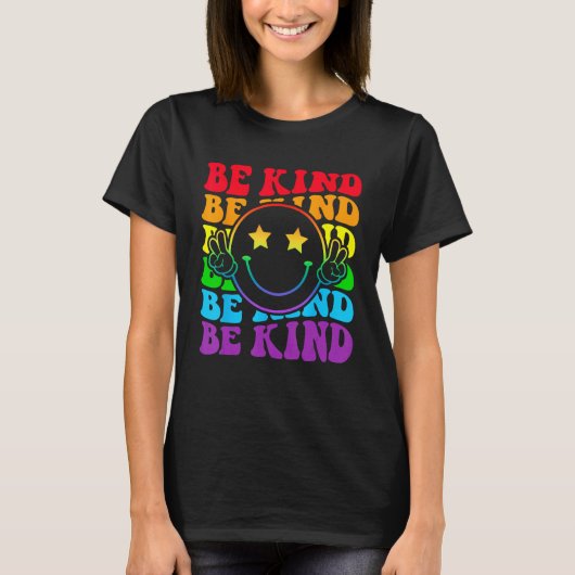 Be Kind LGBT Pride Month Gay Right Funny Smile Hap T-shirt (Voorkant)