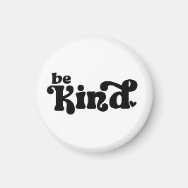 Be Kind Minimalist  – Bold Black Kindness Magneet