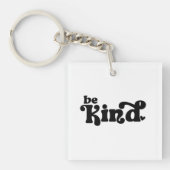Be Kind Minimalist  – Bold Black Kindness Sleutelhanger (voorkant)