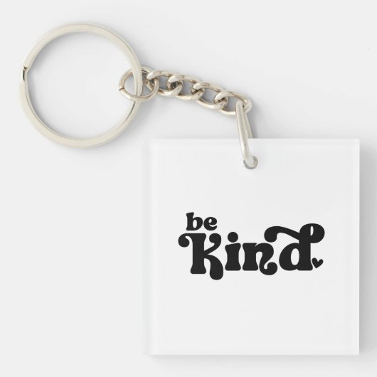 Be Kind Minimalist  – Bold Black Kindness Sleutelhanger (voorkant)