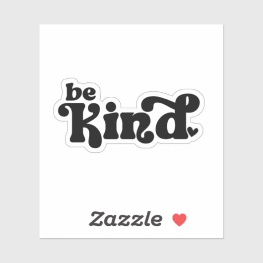 Be Kind Minimalist  – Bold Black Kindness Sticker (Vel)