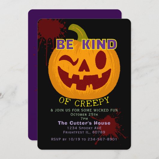 Be Kind Of Creepy Kaart (Voorkant / Achterkant)