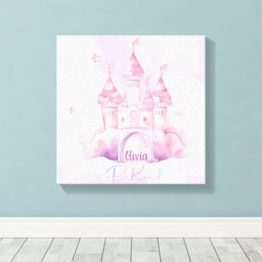 Be Kind Palace op de Pink Cloud aanpasbaar Canvas Afdruk (Insitu (Houten vloer))