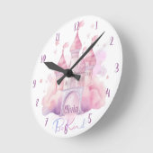 Be Kind Palace op de Pink Cloud aanpasbaar Ronde Klok (Hoek)