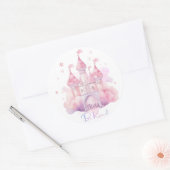 Be Kind Palace op de Pink Cloud aanpasbaar Ronde Sticker (Envelop)