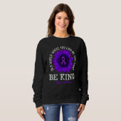 Be Kind Purple Ribbon Sunflower Lupus Awareness Trui (Voorkant volledig)
