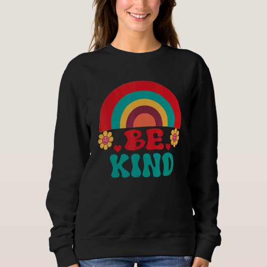 Be Kind Rainbow Choose Kindness Anti Bullying Groo Trui (Voorkant)
