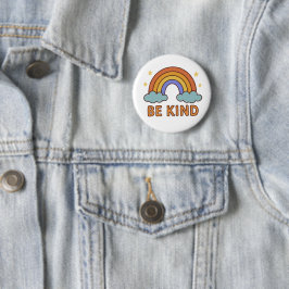 Be Kind Rainbow – Kleurrijk Positief Quote Design Ronde Button 5,7 Cm
