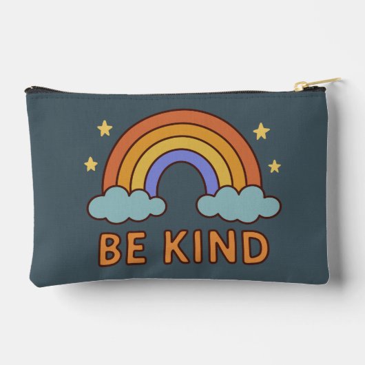 "Be Kind Rainbow – Kleurrijk Positief Quote Ontwer Etui (Achterkant)