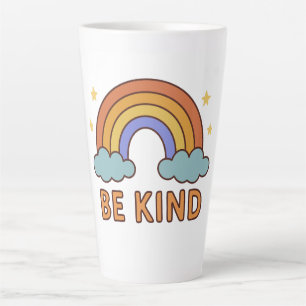 "Be Kind Rainbow – Kleurrijk Positief Quote Ontwer Latte Mok