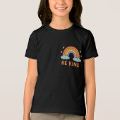 "Be Kind Rainbow – Kleurrijk Positief Quote Ontwer Tri-Blend Shirt (Voorkant)