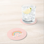 Be Kind – Rainbow Pastel Positivity Ronde Kartonnen Onderzetter (Insitu)