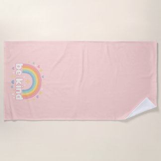 Be Kind – Rainbow Pastel Positivity Strandlaken
