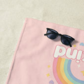 Be Kind – Rainbow Pastel Positivity Strandlaken (In situ)