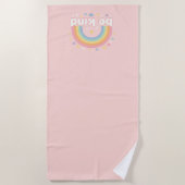 Be Kind – Rainbow Pastel Positivity Strandlaken (Voorkant)