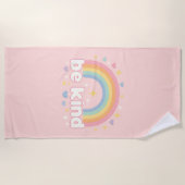 Be Kind – Rainbow Pastel Positivity Strandlaken (Voorkant)