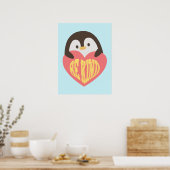 Be Kind - Schattig Penguin Poster voor kinderen (Keuken)