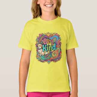 Be Kind – Schattige & kleurrijk hondenthema Kinder T-shirt