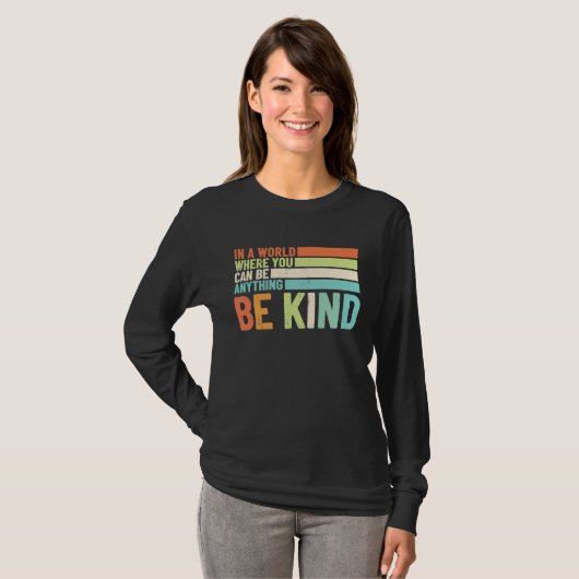 Be Kind Short Sleeve Kindness Graphic Cute Be Kind T-shirt (Voorkant volledig)