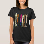 Be Kind Sign Language Hand Talking LGBT Bisexual P T-shirt (Voorkant)
