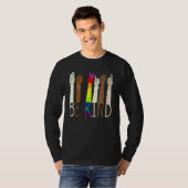 Be Kind Sign Language Hand Talking LGBT Gay Les Pr T-shirt (Voorkant volledig)