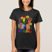 Be Kind Sign Language Rainbow Kindness Equality LG T-shirt (Voorkant)
