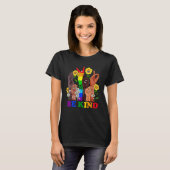 Be Kind Sign Language Rainbow Kindness Equality LG T-shirt (Voorkant volledig)