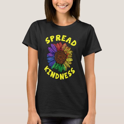 Be Kind Spread Kindness Flower Colorfull T-shirt (Voorkant)