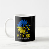 Be Kind Sunflower Peace Love Oekraïne Stand With U Koffiemok (Links)