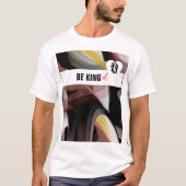 Be Kind T-Shirt Trend Abstract Zwart Wit Powdery (Voorkant)