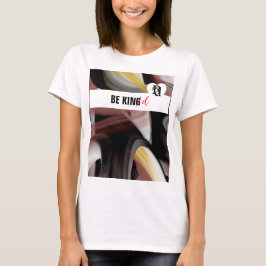 Be Kind T-Shirt Trend Abstract Zwart Wit Powdery