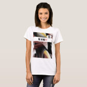 Be Kind T-Shirt Trend Abstract Zwart Wit Powdery (Voorkant volledig)