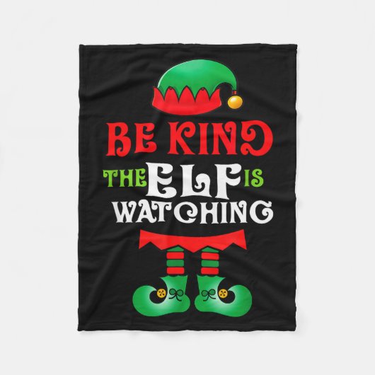 Be Kind Teacher Elf Christmas Anti Bullying Kindne Fleece Deken (Voorkant)