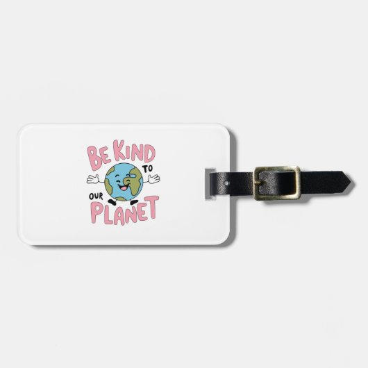 Be Kind to Our Planet 💚 Bagagelabel (Voorkant horizontaal)