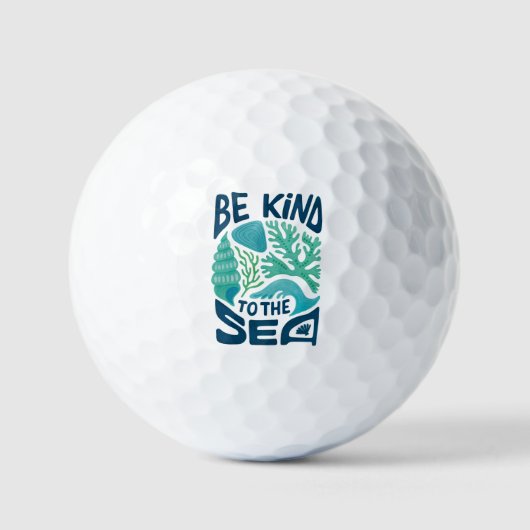 Be Kind to the Sea – Ocean Conservation Eco Design Golfballen (Voorkant)