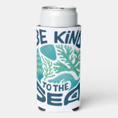 Be Kind to the Sea – Ocean Conservation Eco Design Seltzer Blikjeskoeler (Seltzer Achterkant)