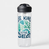 Be Kind to the Sea – Ocean Conservation Eco Design Waterfles (Voorkant)