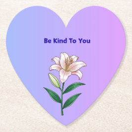 Be Kind To You Lily Self-Care  Kartonnen Onderzetters