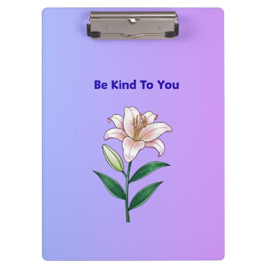 Be Kind To You Lily Self-Care Phone Case Klembord (Voorkant)
