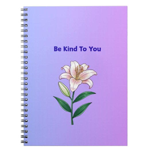 Be Kind To You Lily Self-Care Phone Case Notitieboek (Voorkant)
