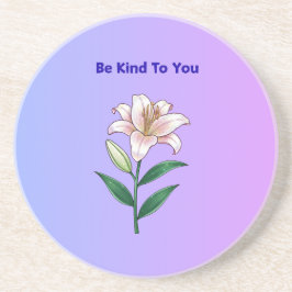 Be Kind To You Lily Self-Care  Zandsteen Onderzetter